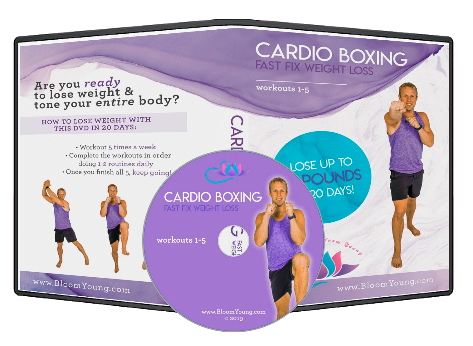 Bloom Young Cardio Boxing DVD Exercise DVD For Beginners Bloom